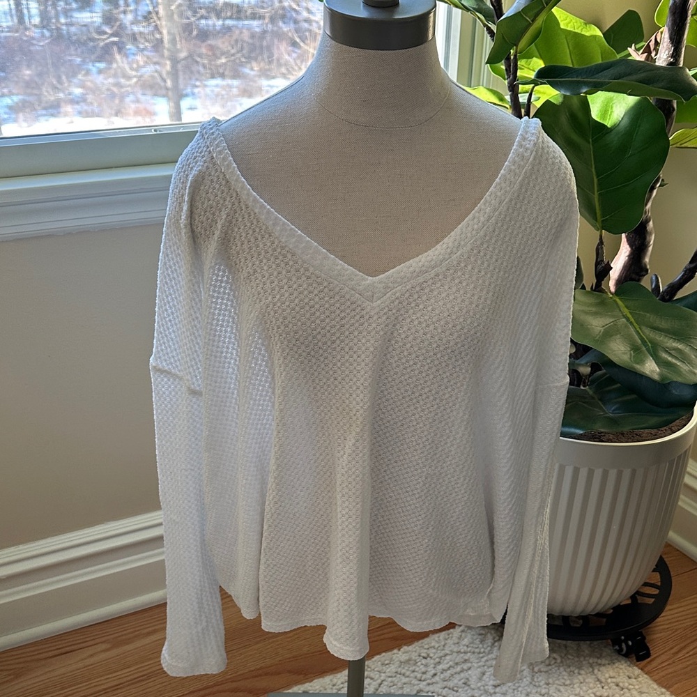 Textured Knit Oversized Top